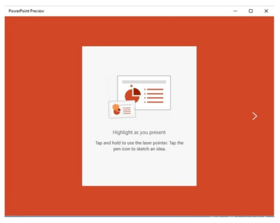 PowerPoint 2016 Touch-Optimized Version